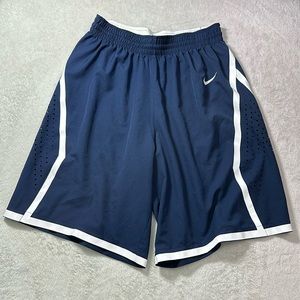Nike Womens Athletic Shorts Navy and White Size Medium